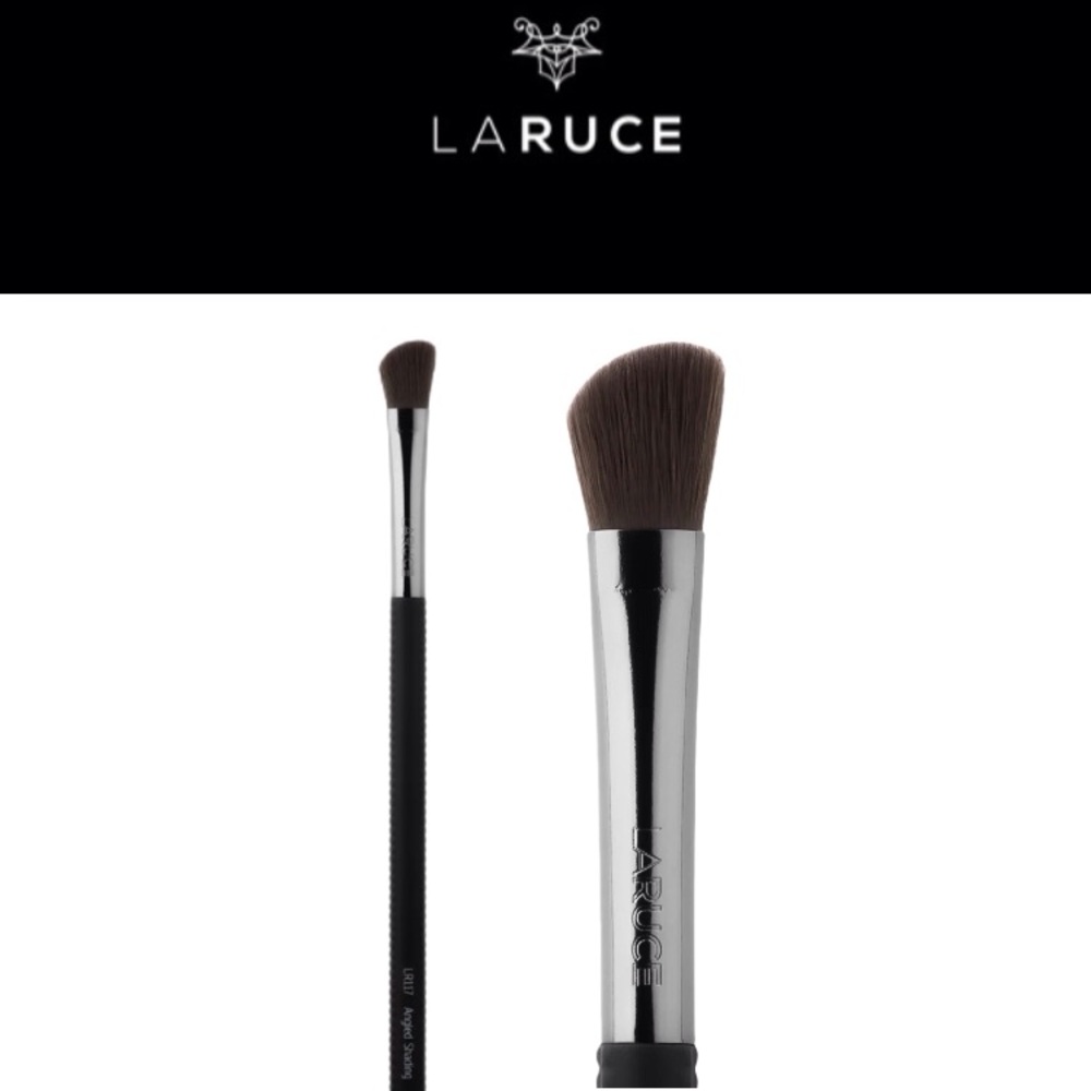 Laruce Angled Shading Eyeshadow Brush LR117 Synthetic Black *Brand New in Sleeve